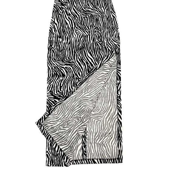 Jessica McClintock For Gunne Sax Women's Size 5 Strapless Maxi Dress zebra - Picture 2 of 8